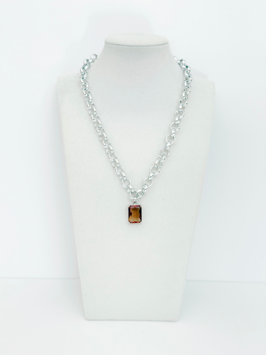 Valenza Amber Classic Pendant Necklace
