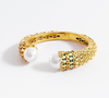 Pearl Pavé Crystal Open Cuff Bangle