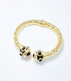 Ottoman Enamel Stone Open Cuff Bangle