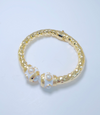 Ottoman Enamel Stone Open Cuff Bangle
