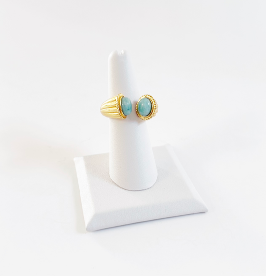 Ottoman Double Stone Open Ring
