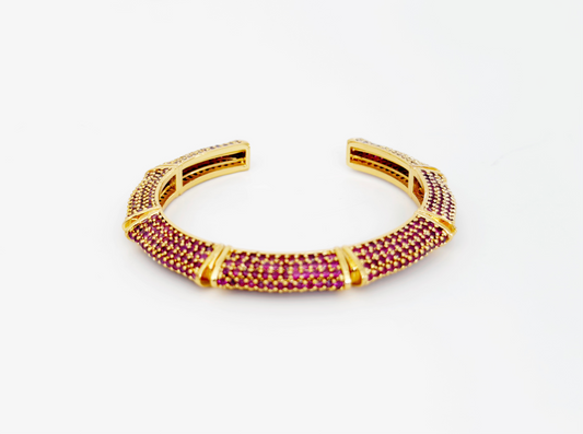 Valenza Emerald Pavé Statement Bangle