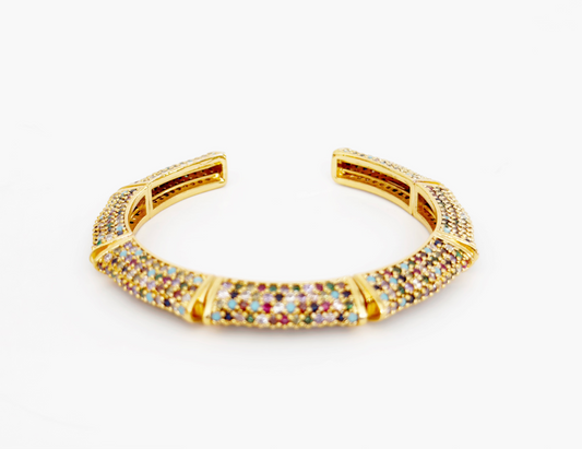 Valenza Emerald Pavé Statement Bangle