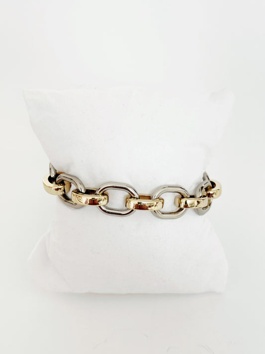 Dual Tone Link Bracelet - Emilia Kipper