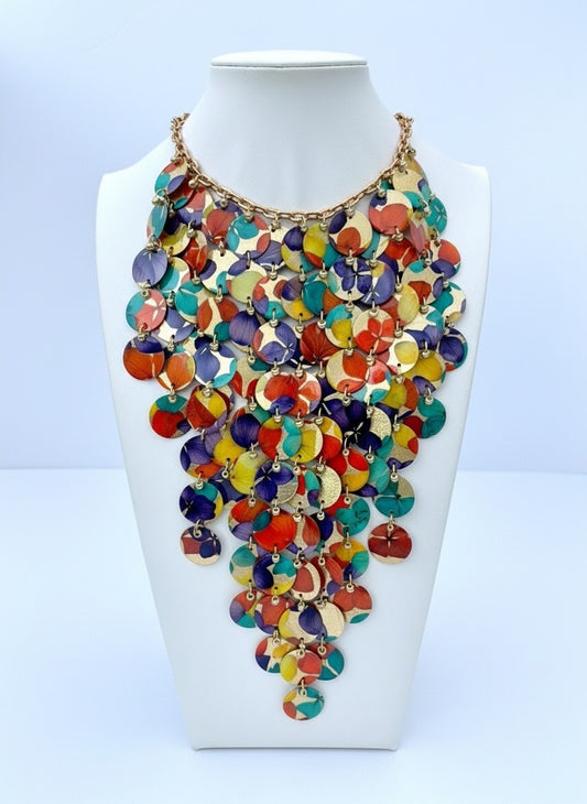 Small Cascade Flower Necklace Multicolor Hydrangeas – Full of Grace