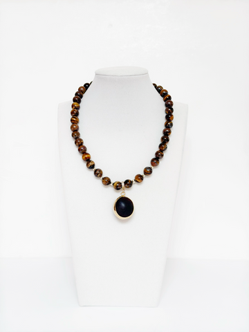 Collar de ojo de tigre - Esferas