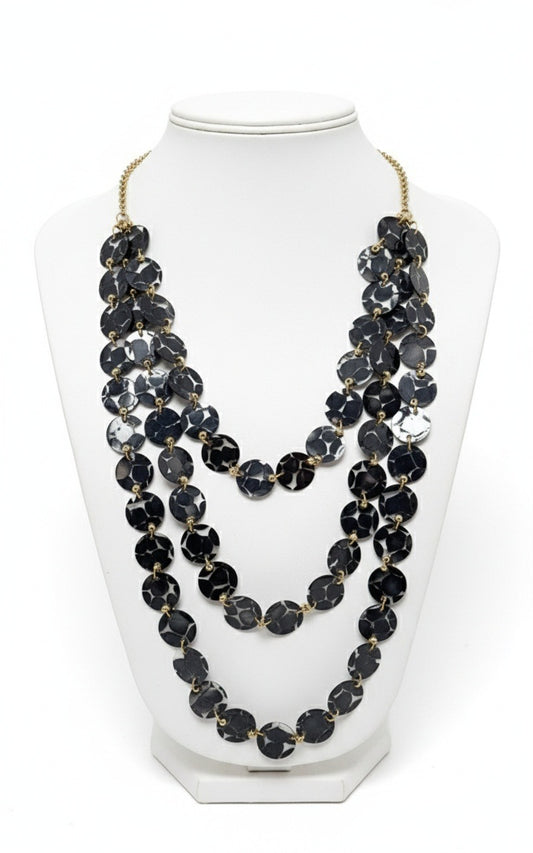 Three Layers Flower Necklace With Hydrangeas - Full of Grace