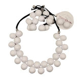 BALLSMANIA NECKLACE AND BRACELET SET - WHITE