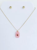 Cadena Ajustable con Quarzo Rosado