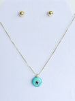 Cadena Ajustable Turquesa con Swarovski Amatista