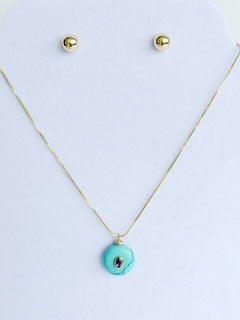 Cadena Ajustable Turquesa con Swarovski Amatista