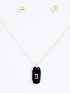 Cadena ajustable con dije cobalt blue y swaovski rubi